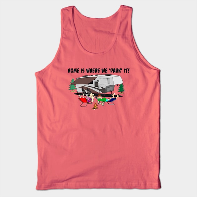 Funny Camper Camping Tank Top by RedLineStore